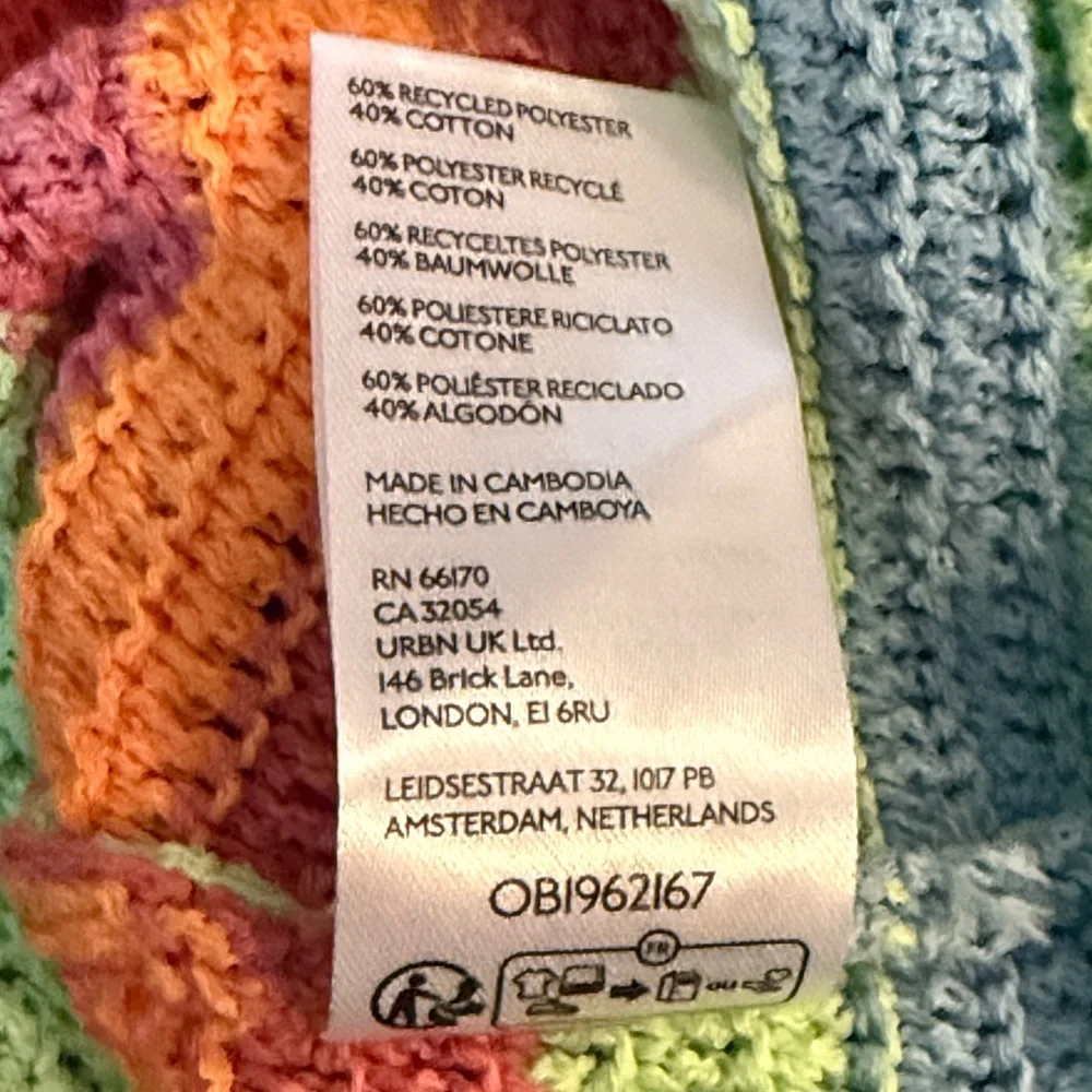 BDG UO Green, Pink, Orange & Blue Striped Knit Vest, NWT Sz XL - Picture 7 of 7